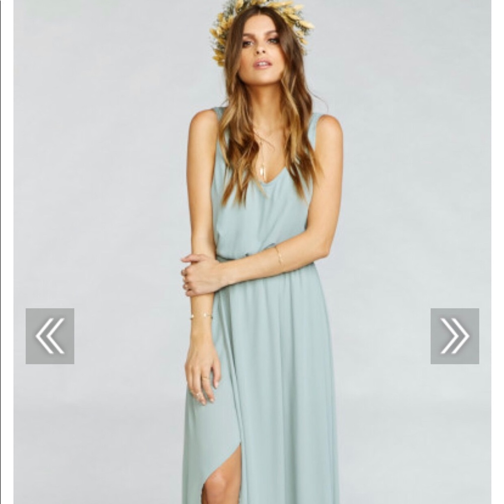 New Show Me Your Mumu Dress - Silver Sage Crisp